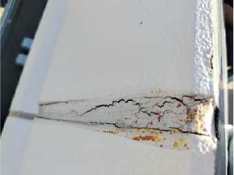 屋上笠木/シーリング材剥離